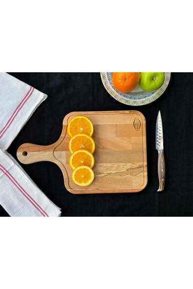 Mondecor Masif Ahşap Kesme Tahtası 23,5x36,5 Cm Ncr001 ürün görseli 1