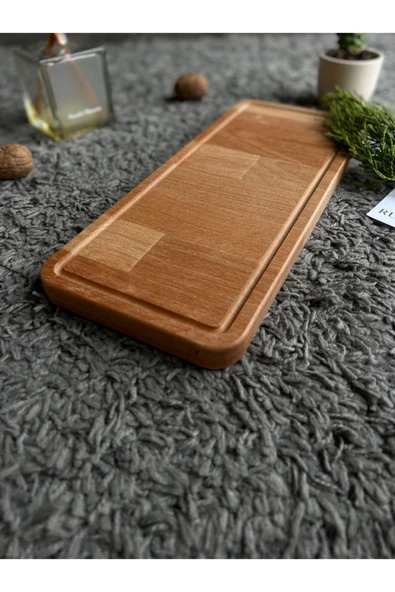 Runo Wood Doğal Ahşap Sunum Tabağı Kek Servisi, Pasta Servisi, Peynir Tabağı Kayın Ağacı ürün görseli 1