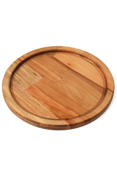 TBT AHŞAP MASİF Oval Supla Tepsi, İkramlık, Sunumluk (19cm) ürün görseli 1
