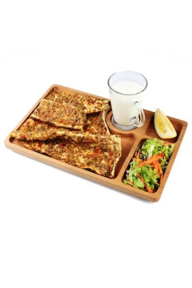 Kenzlife Kenzwood ahşap sunum tabağı kyn paf et hamburger pide sunum tabak servis ürün görseli 1