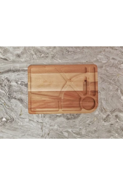 piramitwood Ahşap Kahvaltı Sunum Tabağı ürün görseli 1