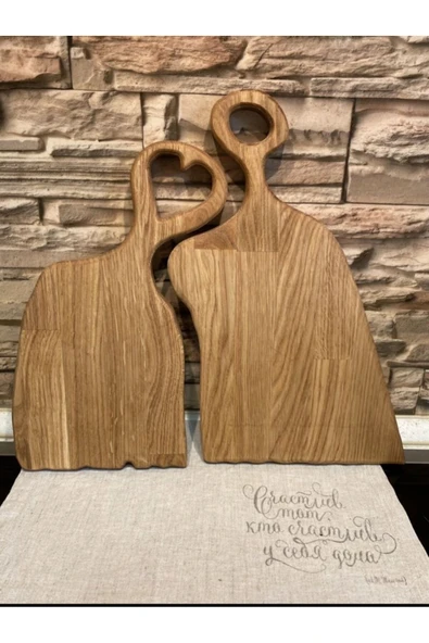 inwood Ahşap İkili Sevgili Model Servis Sunum Kesme Tahtası Ve mutfak Dekorasyonu ürün görseli 1