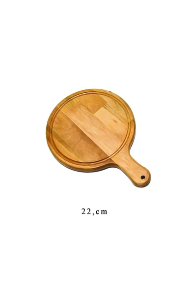 livabord 22cm Saplı Ahşap Pizza Kesim Sunum Tabağı Lbsplpz22 ürün görseli 1
