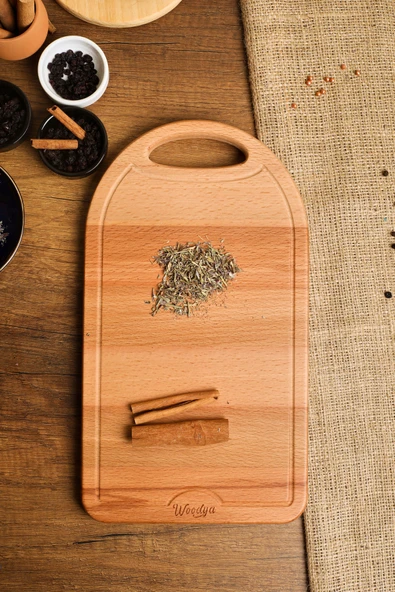 Woodya Ahşap Kesme Tahtası - Ahşap Sunum Tahtası - Ahşap Servis Tahtası - Anneler Günü Hediyesi 34x19 Cm ürün görseli 1