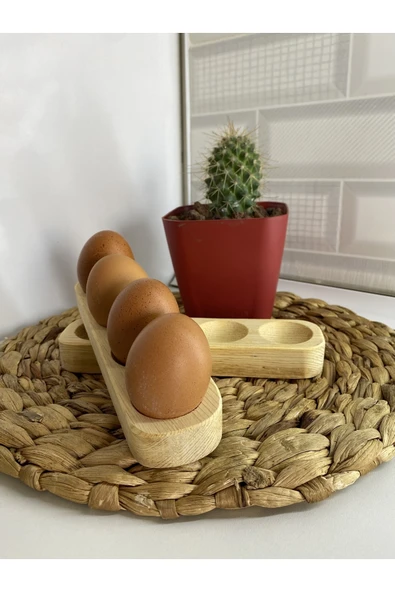 atolyesiahsap Ahşap 4’lü Dikdörtgen Yumurtalık Tekli ürün görseli 1