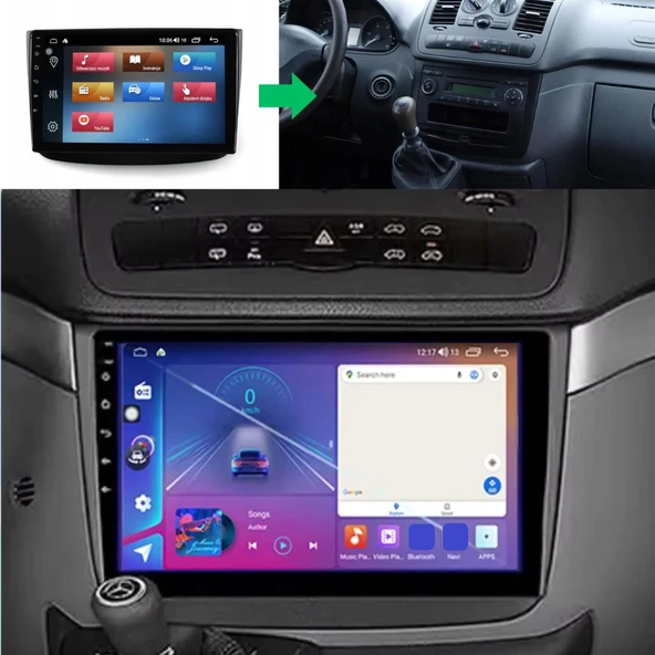 Mercedes Vito Android Multimedya Sistemi 4-64 Cadence (2003-2010) ürün görseli 1
