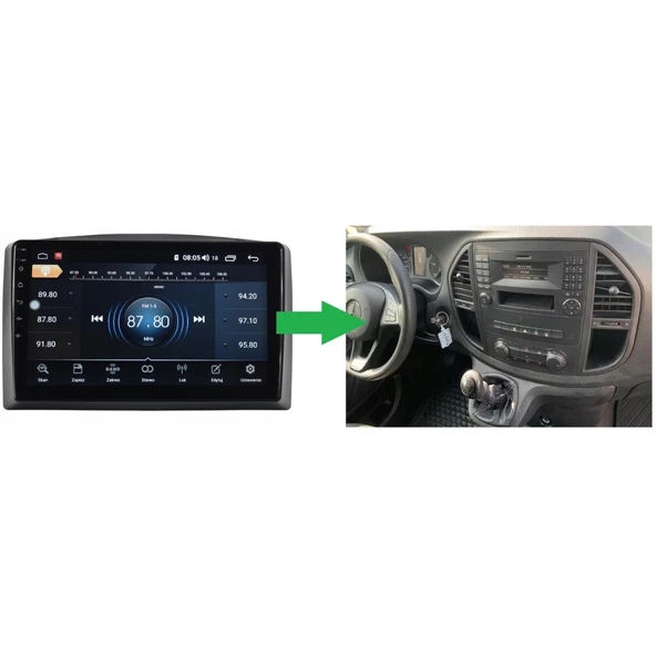 Mercedes Vito Android Multimedya Sistemi 4-64 Cadence (2014-2020) ürün görseli 1