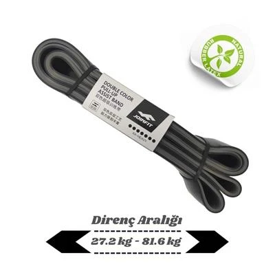 JOINFIT Direnç Lastiği ve Egzersiz Bandı Siyah-Gri XX-Heavy ürün görseli 1