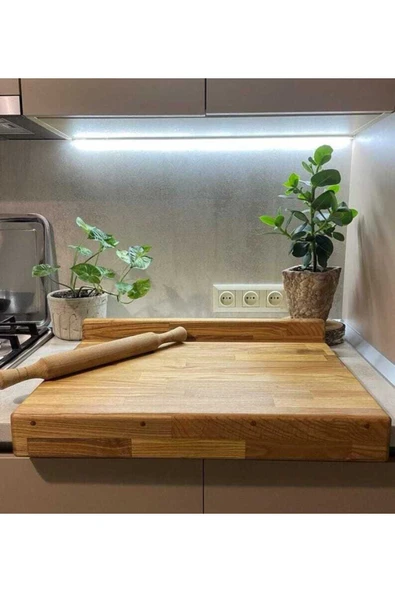 inwood Ahşap Tezgah Üstü Kayın Hamur Açma Kesme Tahtası 50x40 ürün görseli 1
