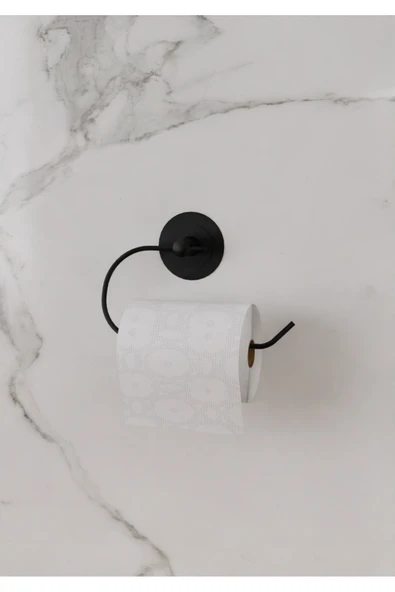 Egem Home Güçlü Yapışkanlı Garantili Siyah Tuvalet Kağıtlık Wc Askılık ürün görseli 1