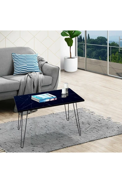 RMD SHOP Royal Katlanır Metal Ayaklı Orta Sehpa (royal Mermer) ürün görseli 1