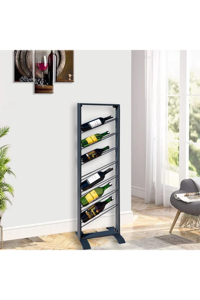 RMD SHOP Metal Şaraplık Rafı, 7 Li Şaraplık ürün görseli 1