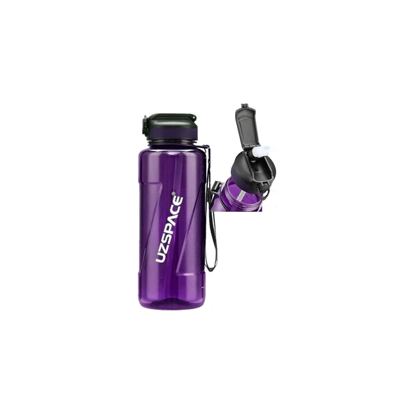 Uzspace 1,5 Litre (1500 Ml) Mor Büyük Boy Spor ve Günlük Matara / Suluk - Silion Pipet Ağızlık ürün görseli 1