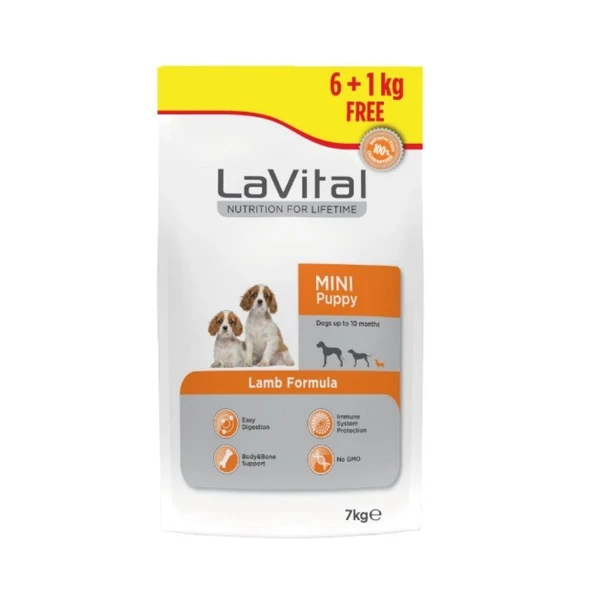 LaVital Kuzulu Küçük Irk Yavru Köpek Maması 6+1 kg ürün görseli 1