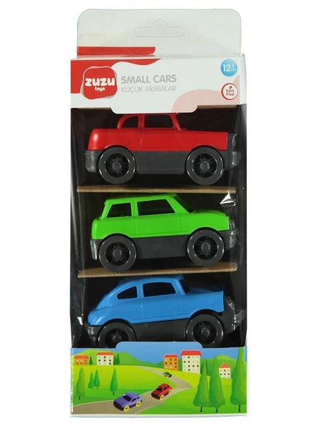 Zuzu Toys 3'lü Küçük Arabalar 4010 ürün görseli 1