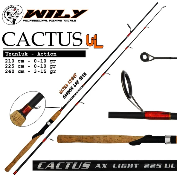 WİLY CACTUS 210 CM LRF KAMIŞ 0 - 10 GR ürün görseli 1