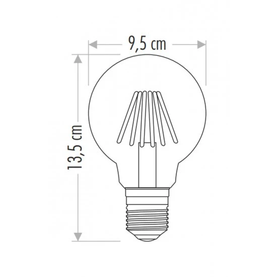 La Mirage 6W Rustik Led Glop Ampul - Resim 2