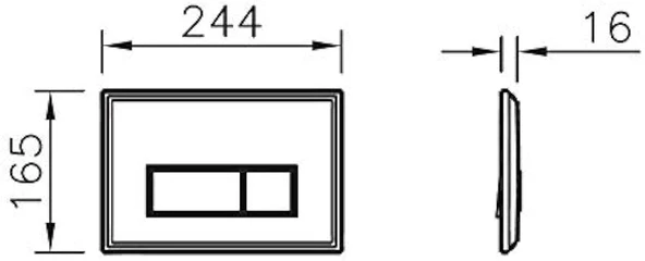 Vitra Elegance Kumanda Paneli, Krom, 740-1380 - Resim 2