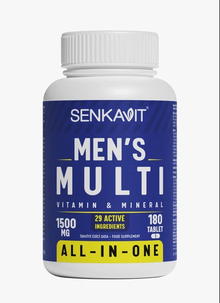 Senkavit Men's (Erkek) Multivitamin Ve Multimineral 180 Tablet ürün görseli 1