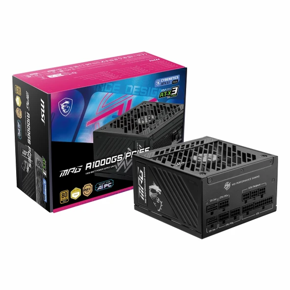 MSI MPG A1000GS PCIE5 1000W 80+ Altın Modüler Güç Kaynağı ürün görseli 1
