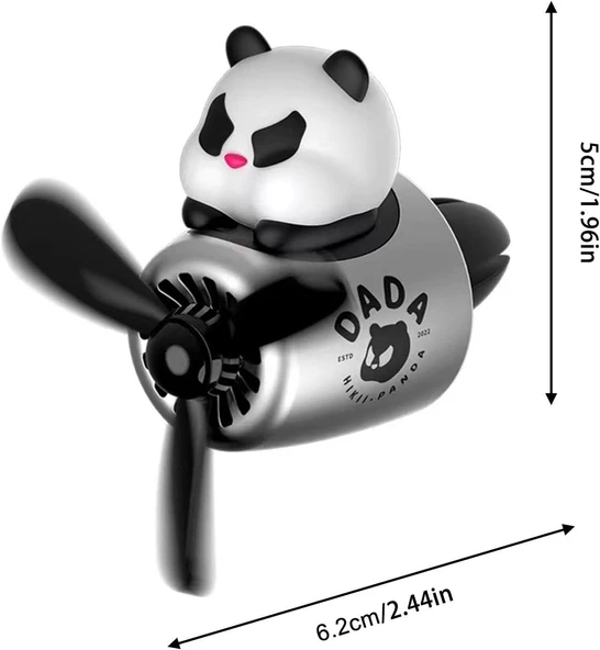 Pervaneli Klima Süsü Oto Koku Klipsi Pilot Panda Araba Hava Ferahlatıcı Maskot ürün görseli 1