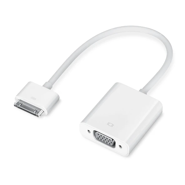 Apple 30 Pin VGA Adaptörü Dönüştürücü A1368 Orjinal KUTUSUZ Teşhir Ürün ürün görseli 1