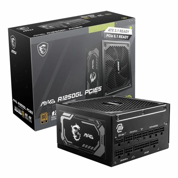 MSI MAG A1250GL PCIE5 1250W 80+ Altın Modüler Güç Kaynağı ürün görseli 1