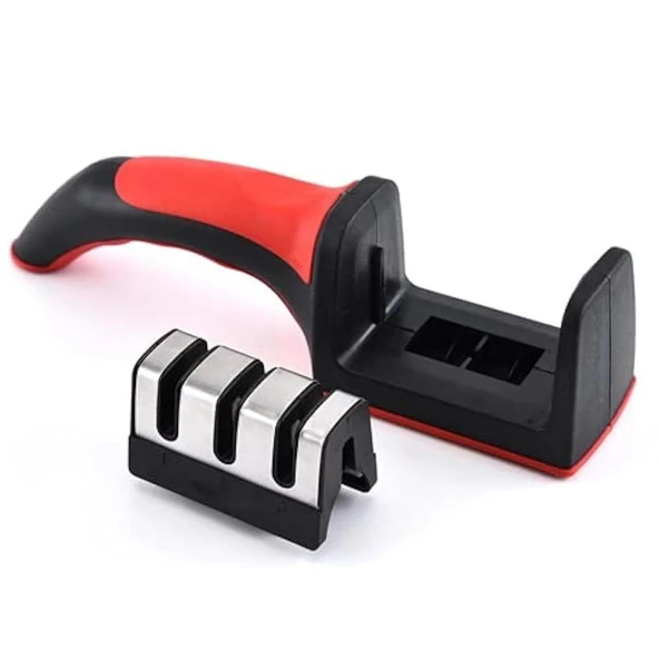 Sharpener RS-168 Bıçak Bileyici 3 Açılı Elmas Seramik Çelik Bıçak Bileme Aleti - 1 Adet ürün görseli 1