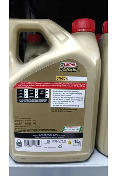 EDGE 5W-30 C3 4 LT DEXOS 2 - Resim 2