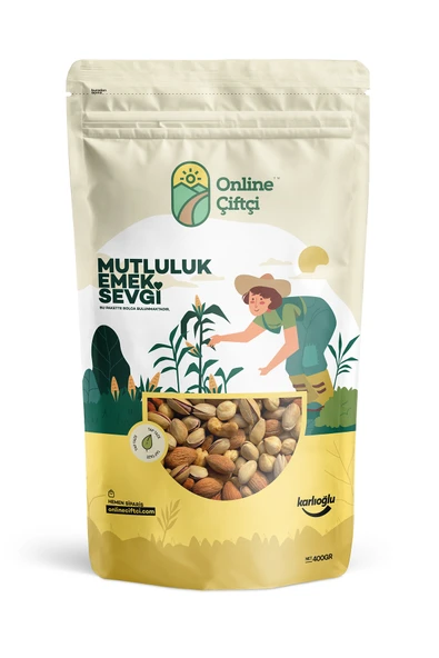 Online Çiftçi Lüks Karışık Kuruyemiş 400Gr ürün görseli 1