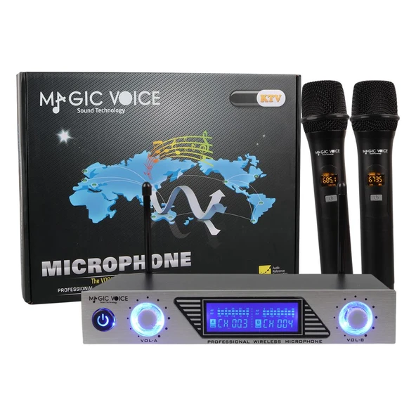 Magicvoice MV-1312EE UHF 2 El Kablosuz Telsiz Mikrofon ürün görseli 1