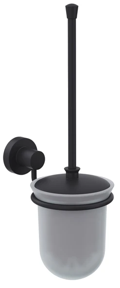 Line Bathroom MASTER TUVALET FIRÇALIK 128635 MAT SİYAH BUZLU CAM ürün görseli 1