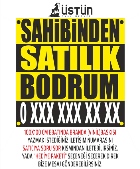 SAHİBİNDEN SATILIK BODRUM BRANDA AFİŞ 100X100 CM - Resim 2
