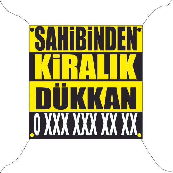 SAHİBİNDEN KİRALIK DÜKKAN BRANDA AFİŞ 100X100 CM ürün görseli 1