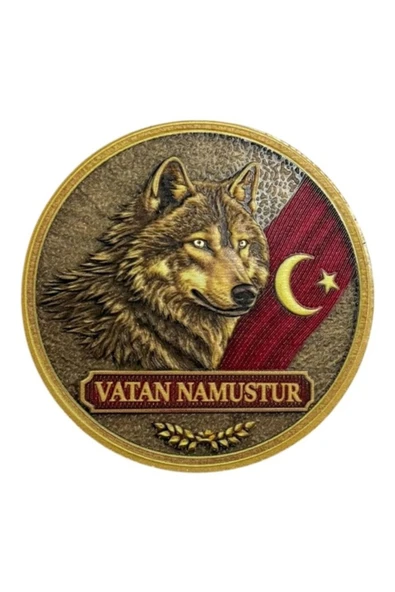 Vatan Namustur, Yuvarlak Patch Cırtlı 7 cm 3d Plastik ürün görseli 1
