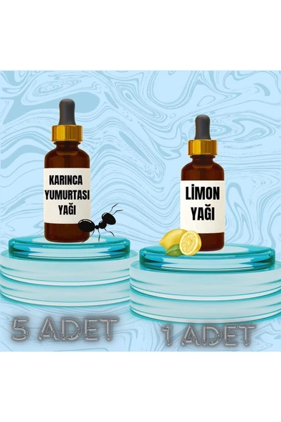 Tüy azaltıcı set 5 adet karınca yumurtası Yağı + 1 adet limon yağı ürün görseli 1