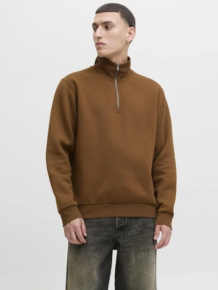 Jack Jones Bradley Fermuarlı Yaka Relax Fit Erkek Sweat 12250747 ürün görseli 1