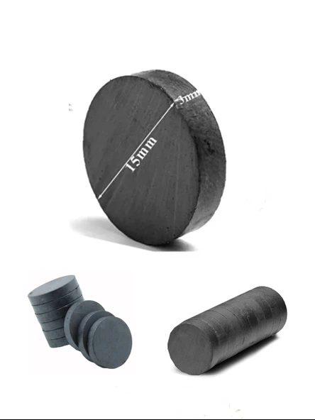 Magnet Mıknatısı Deliksiz Mıknatıs Yuvarlak Deney Mıknatısı 15x3mm- 10 Adet ürün görseli 1