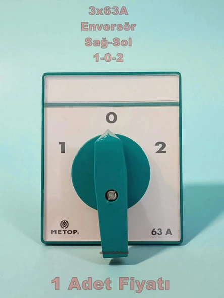 METOP 3X63A ÜÇ FAZLI ENVERSÖR SAĞ-SOL (1-0-2) ürün görseli 1