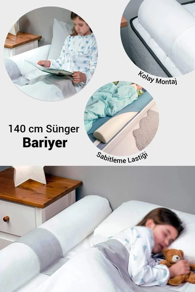 Wellgro 140 cm Sünger Yatak Bariyeri, Çocuk yatak kenar korkuluğu ürün görseli 1