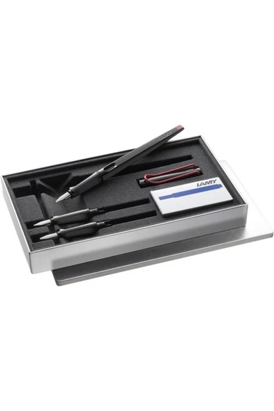 LAMY JOY DOLMA KALEM SETI 1 KLM+3 UC PARLAK SIYAH ürün görseli 1