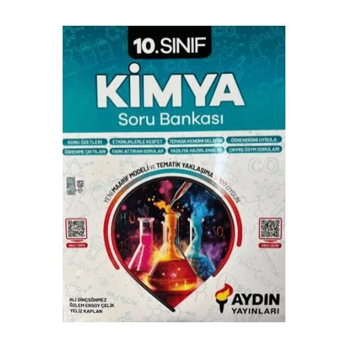 Aydın Yayınları 10. Sınıf Kimya Soru Bankası ürün görseli 1