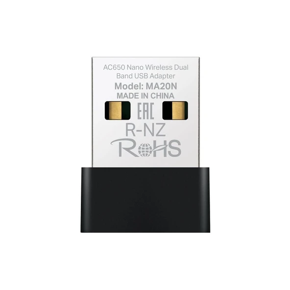 TP-LINK MERCUSYS MA20N AC650 Nano 2.4Ghz,5Ghz Wi-Fi USB Adapter ürün görseli 1