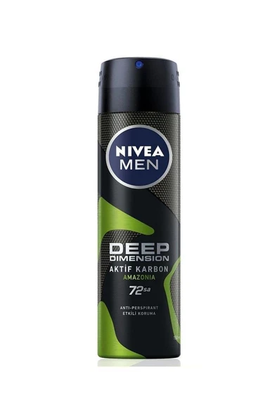 Nivea Men Deep Dimension Aktif Karbon Amazonia 150 ml Erkek Deodorant ürün görseli 1