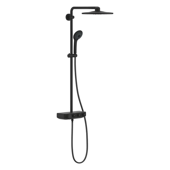 Grohe Euphoria SmartControl 310 Duo Duş Sistemi, Duvara Monte, Termostatik Bataryalı Duş Kolonu, Hayalet Siyah, 22120KF0 ürün görseli 1