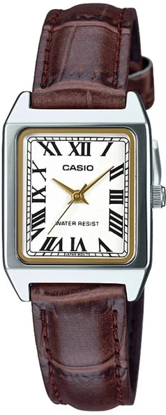 CASIO LTP-V007L-7B2UDF KAHVERENGİ DERİ KORDON ROMA RAKAMLI KARE KADIN KOL SAATİ ürün görseli 1