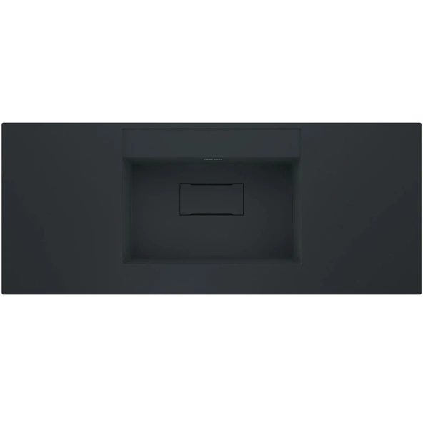 Real Stone Flatstone 60x50 Siyah Etajerli Granit Banyo Lavabosu ürün görseli 1