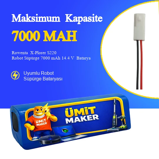 Rowenta Rowenta X-Plorer S220 Robot Süpürge 7000 mAh 14.4 V  Batarya – Orjinal Uyumlu Uzun Ömürlü, Yüksek Performans Pil ürün görseli 1