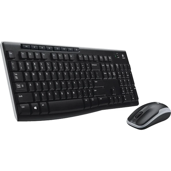 Logitech MK270 Q Türkçe Kablosuz Multimedya Siyah Klavye+ Mouse ürün görseli 1