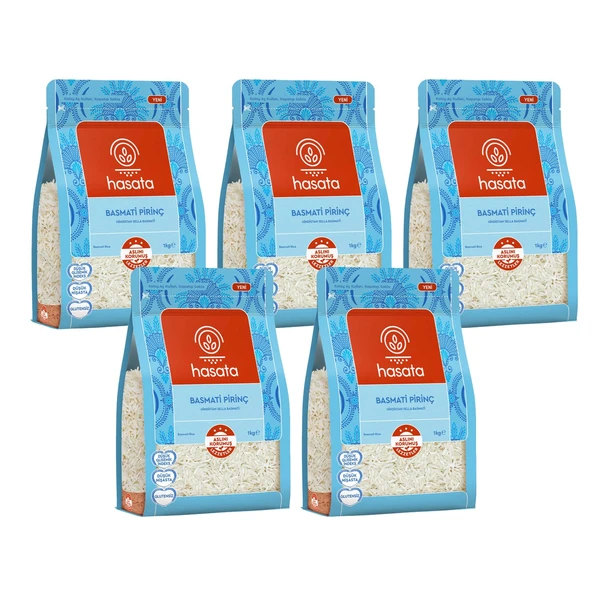 Hasata Basmati Pirinç 1 kg x 5 Adet ürün görseli 1